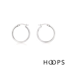 Load image into Gallery viewer, 9ct White Gold Roz Creole Hoops
