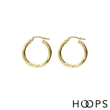 Load image into Gallery viewer, 9ct Yellow Gold Classic Twist Hoops
