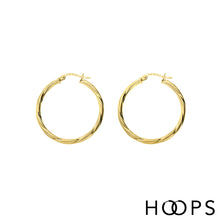 Load image into Gallery viewer, 9ct Yellow Gold Classic Twist Hoops

