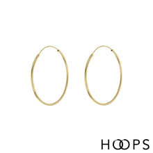 Load image into Gallery viewer, 9ct Yellow Gold Medium Classic Hoops
