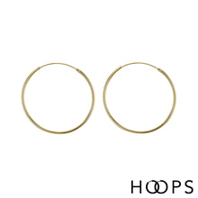 Load image into Gallery viewer, 9ct Yellow Gold Medium Classic Hoops
