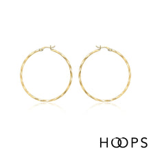 Load image into Gallery viewer, 9ct Yellow Gold Diana Hoops
