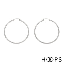 Load image into Gallery viewer, 5cm classic hamilton hoops silver
