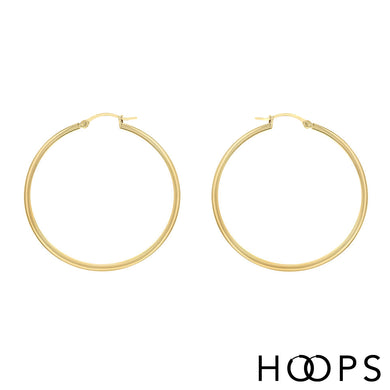 5cm classic hamilton hoops gold