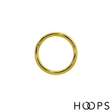 Load image into Gallery viewer, Gold Clicker Ring Hoop
