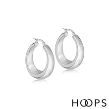 Load image into Gallery viewer, Geneva Silver Hoop Earrings
