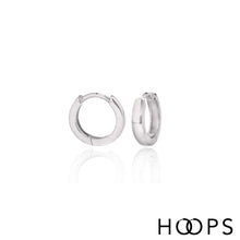 Load image into Gallery viewer, Jane Silver Huggy Hoops
