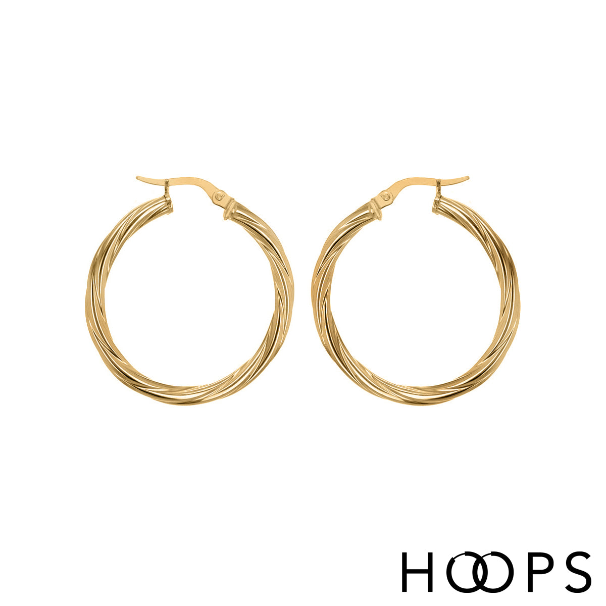 Yellow Gold Vermeil 30mm Signature Twist Hoops