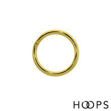 Load image into Gallery viewer, Gold Clicker Ring Hoop
