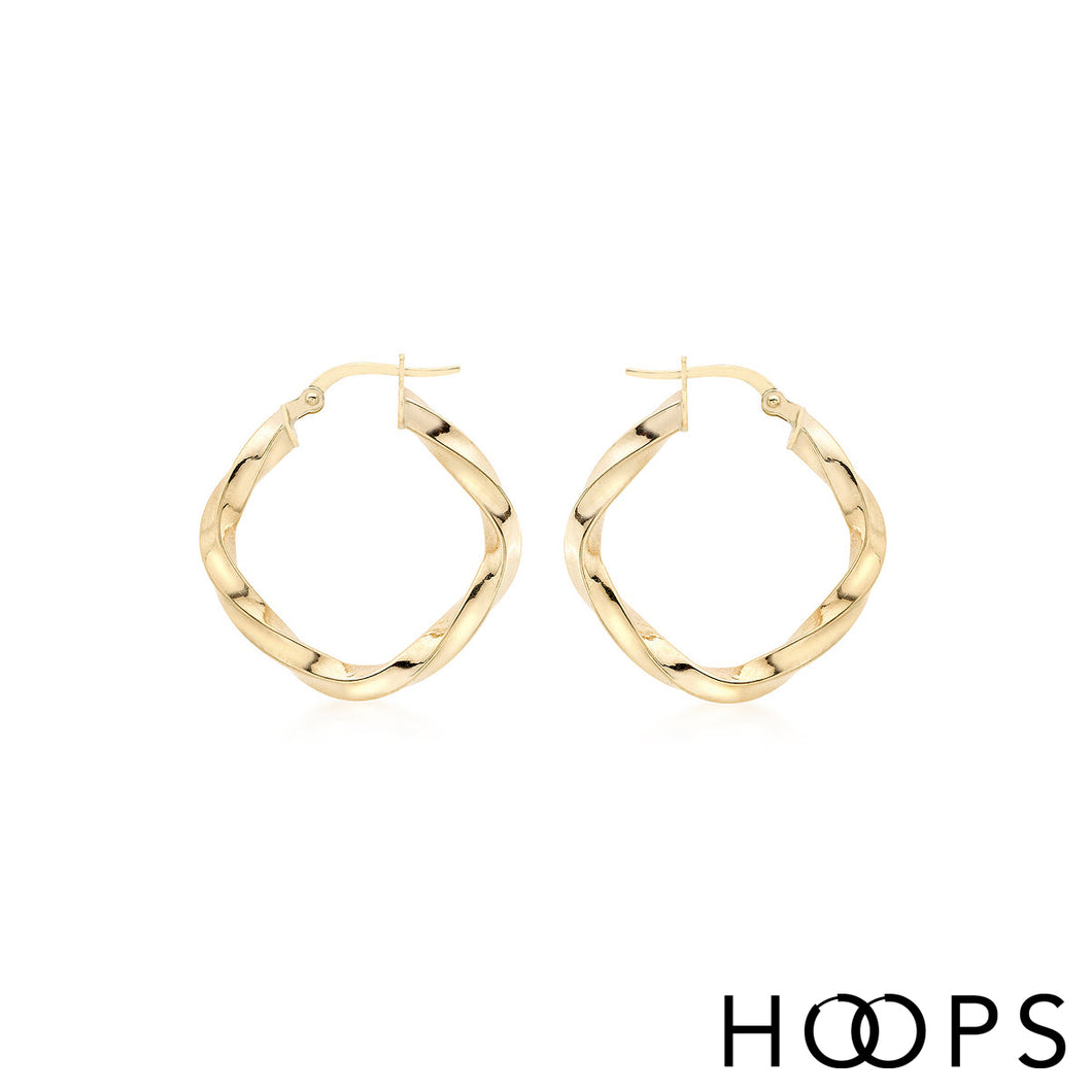 9ct Gold Lisa Twist Hoops