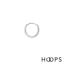 Load image into Gallery viewer, Pavé Stone Set Eternity Ring Clicker Hoop

