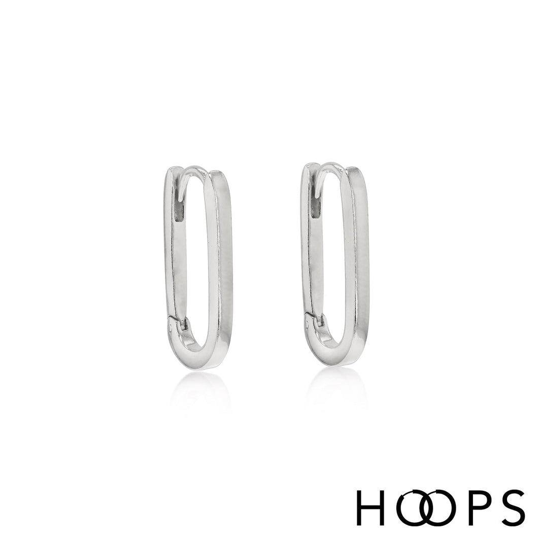 Sia Silver Huggy Hoop Earrings