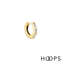 Load image into Gallery viewer, Mini Lola Silver Clicker Huggy Hoop Earring
