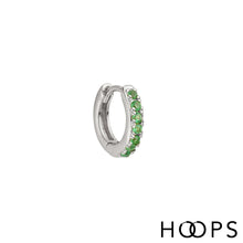Load image into Gallery viewer, Mini Cara Silver Clicker Huggy Hoop Earring
