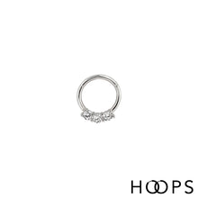 Load image into Gallery viewer, Tragus Trio Clicker Hoop
