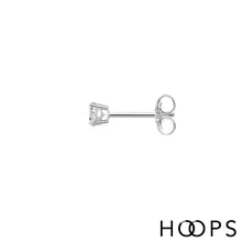 Load image into Gallery viewer, White Gold 3.2mm Diamond Stud Earring
