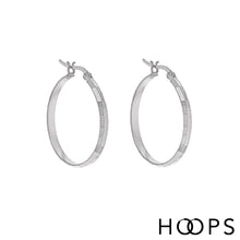 Load image into Gallery viewer, San Marino Silver Hoop Earrings
