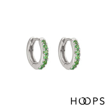 Load image into Gallery viewer, Mini Cara Silver Clicker Huggy Hoop Earring
