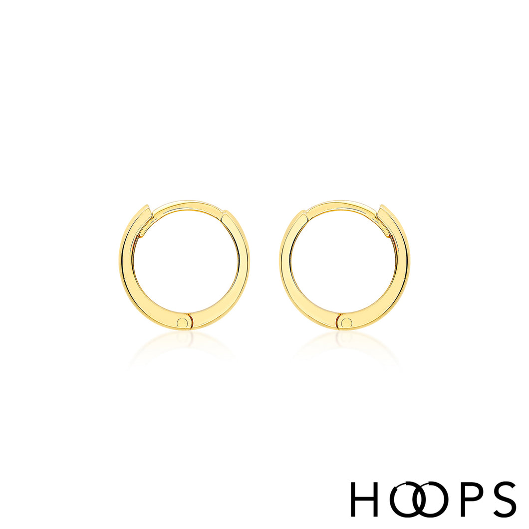 9ct Yellow Gold Huggy Clicker Earrings