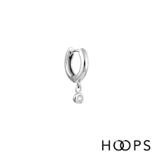 Load image into Gallery viewer, Mini Kate Silver Clicker Charm Drop Earring
