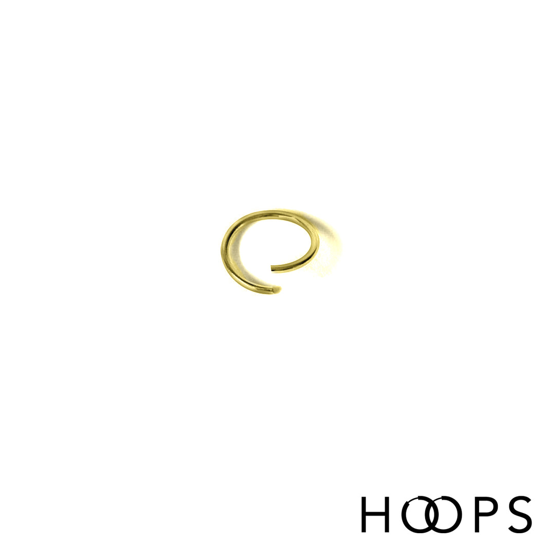 10mm bendy nose ring gold