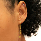 Link Drop Statement Stud Earring