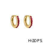 Gold Vermeil Mini Ruby Huggies