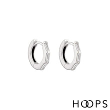 Load image into Gallery viewer, Mini Lola Silver Clicker Huggy Hoop Earring
