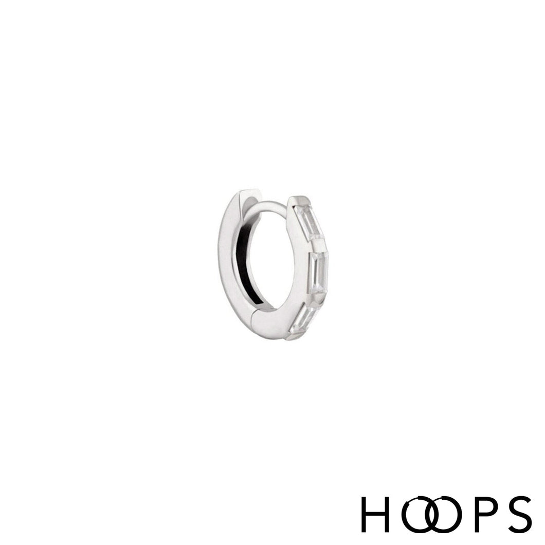 Mini Lola Silver Clicker Huggy Hoop Earring