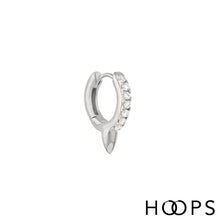 Load image into Gallery viewer, Mini Lia Silver Clicker Huggy Hoop Earring

