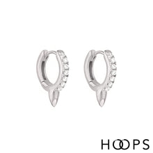 Load image into Gallery viewer, Mini Lia Silver Clicker Huggy Hoop Earring
