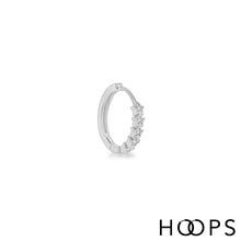 Load image into Gallery viewer, Stars Huggy Hoop Earrings
