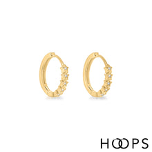 Load image into Gallery viewer, Stars Huggy Hoop Earrings
