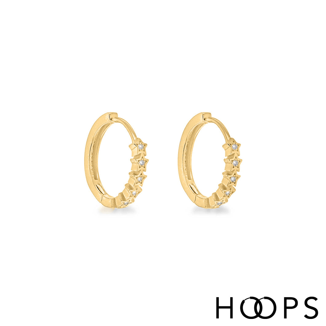 Stars Huggy Hoop Earrings