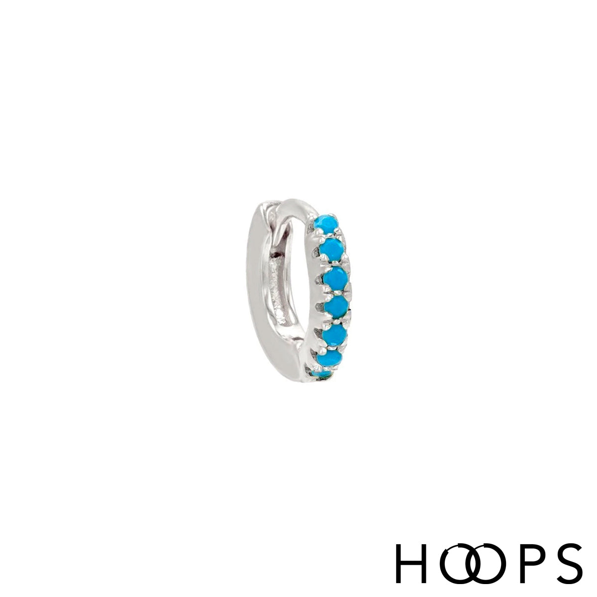Mini Elva Silver Clicker Huggy Hoop Earring
