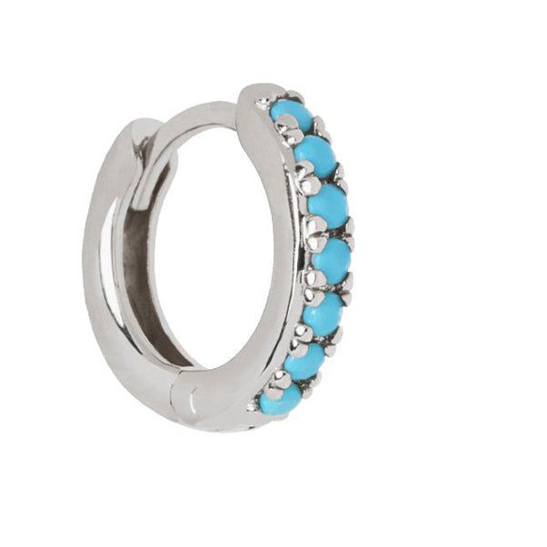 Mini Elva Silver Clicker Huggy Hoop Earring